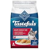 Blue Buffalo Tastefuls Natural Dry Food for Adult Indoor Cats, Salmon & Brown Rice Recipe, 3-lb. Bag