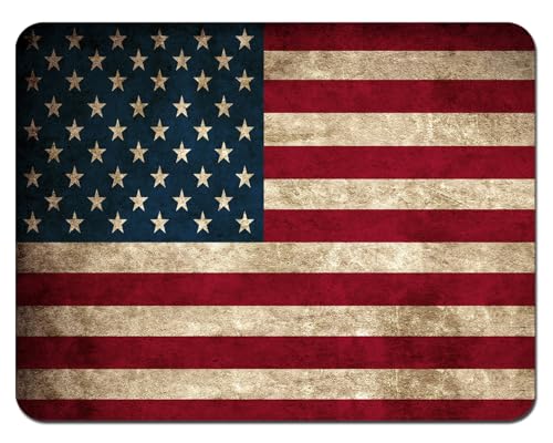 Gaming Mouse Pad - Non-Slip Rubber Base, Smooth Surface for Precise Mouse Control, Ideal for Laptop, Office Use - 9.5 x 7.9 Inch - USA Flag