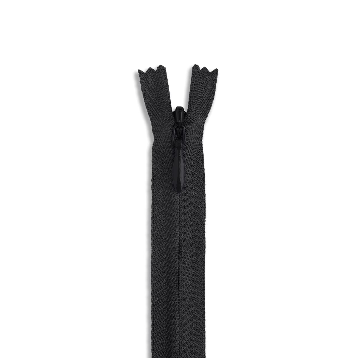 Black Zipper 5 inch Invisible Zipper Heavy Duty Zippers Non Separating Zipper Nylon Zipper Crafts Zipper for Sewing Tooth Size of 2 mm