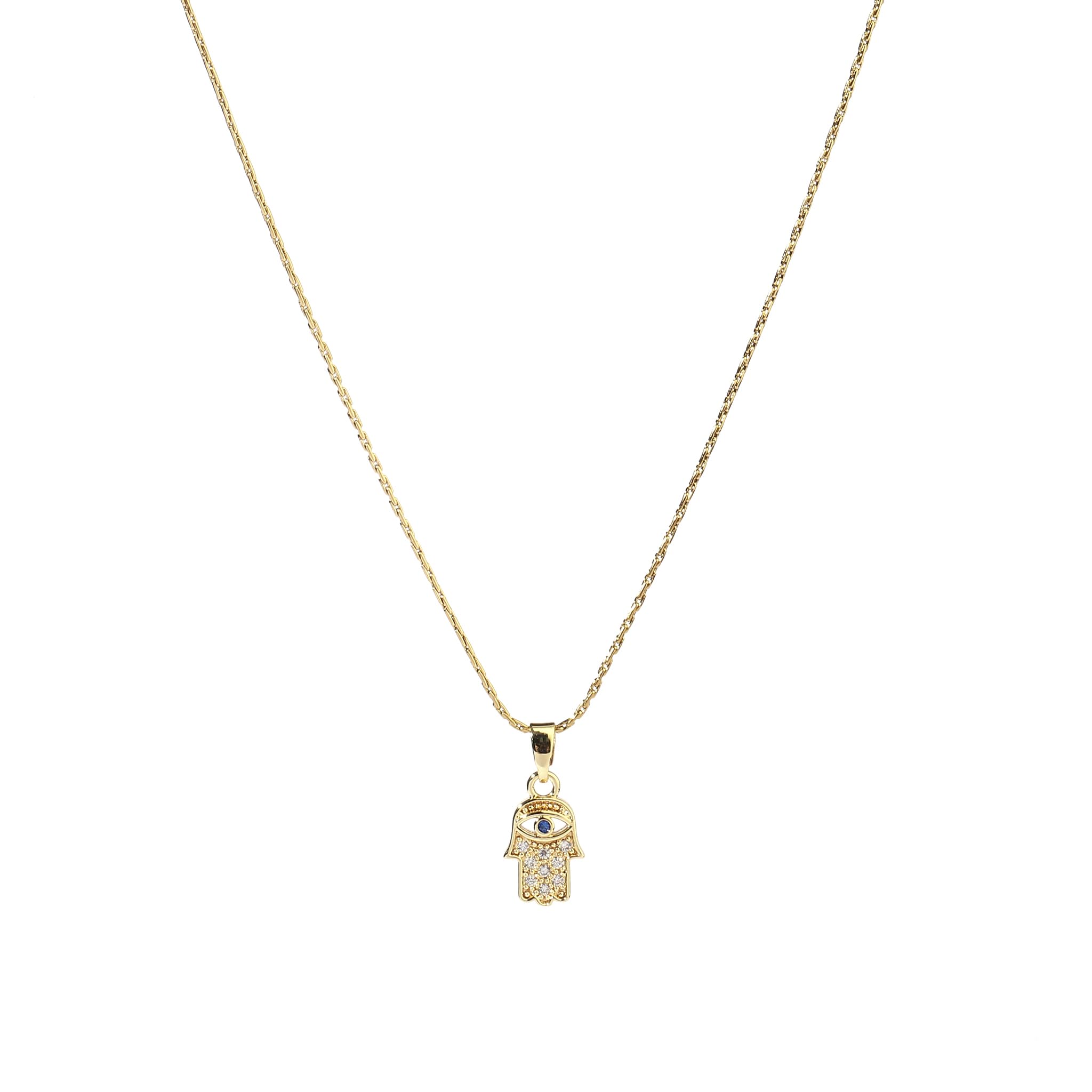 SALTY Wishing Hand Evil Eye Gold Necklace for Women & Girls | Neck Chain | Locket | Necklace | Fancy & Stylish | Aesthetic Jewellery | Everyday Accessories (B0DCS2TYRX) Amazon Price History, Amazon Price Tracker
