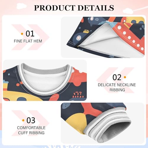 Submarine Girls Dresses Long Sleeve Sweatshirt Dress for Girls Winter Toddler Casual A Line Dresses Size 2-8T3