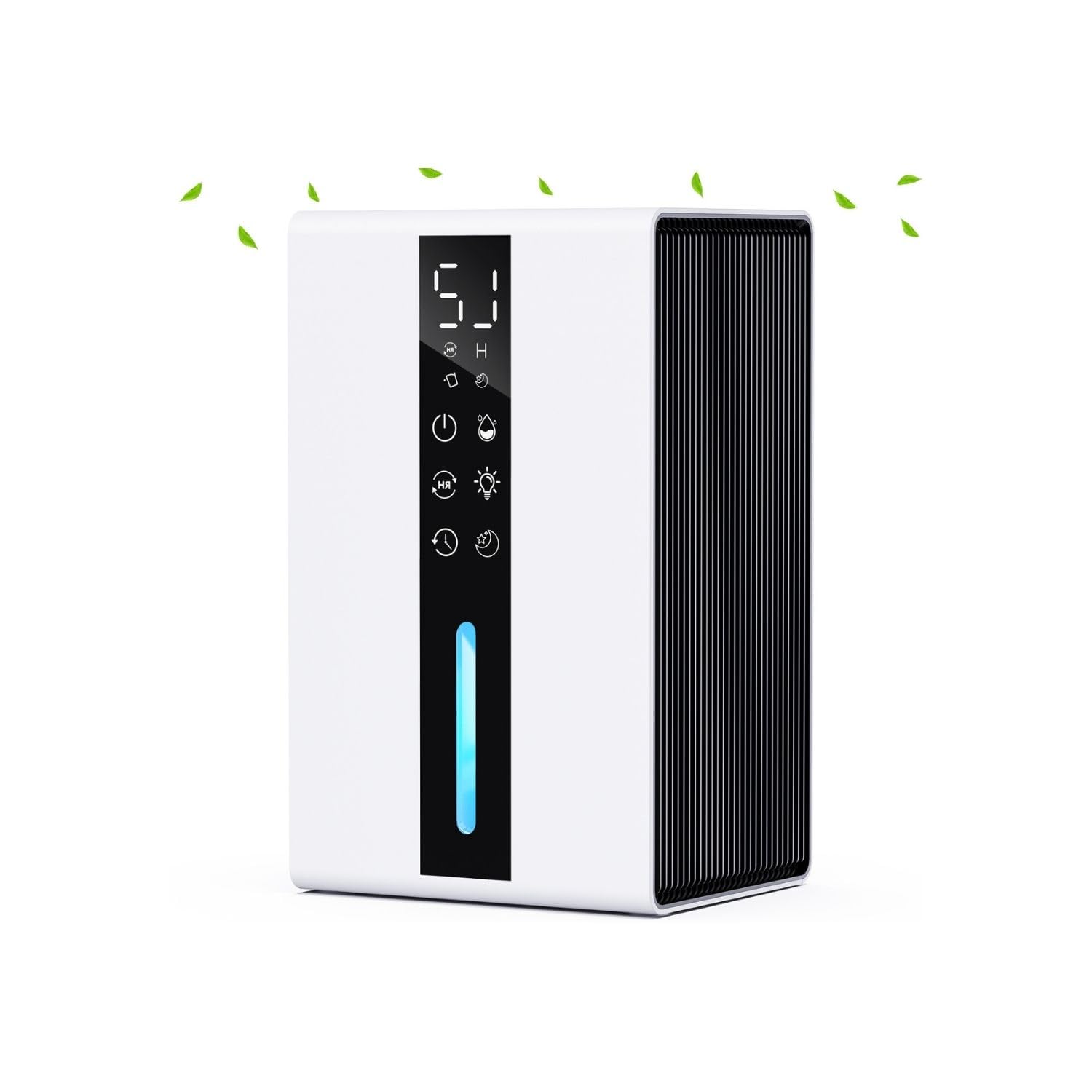 Deshumidificador Electrico con Depósito de 1.8L - Deshumidificadores con Velocidad Ajustable - Temporizador Ajustable 6-48 Horas, Descongelación Automática y Apagado Automático, para Dormitorio y Baño