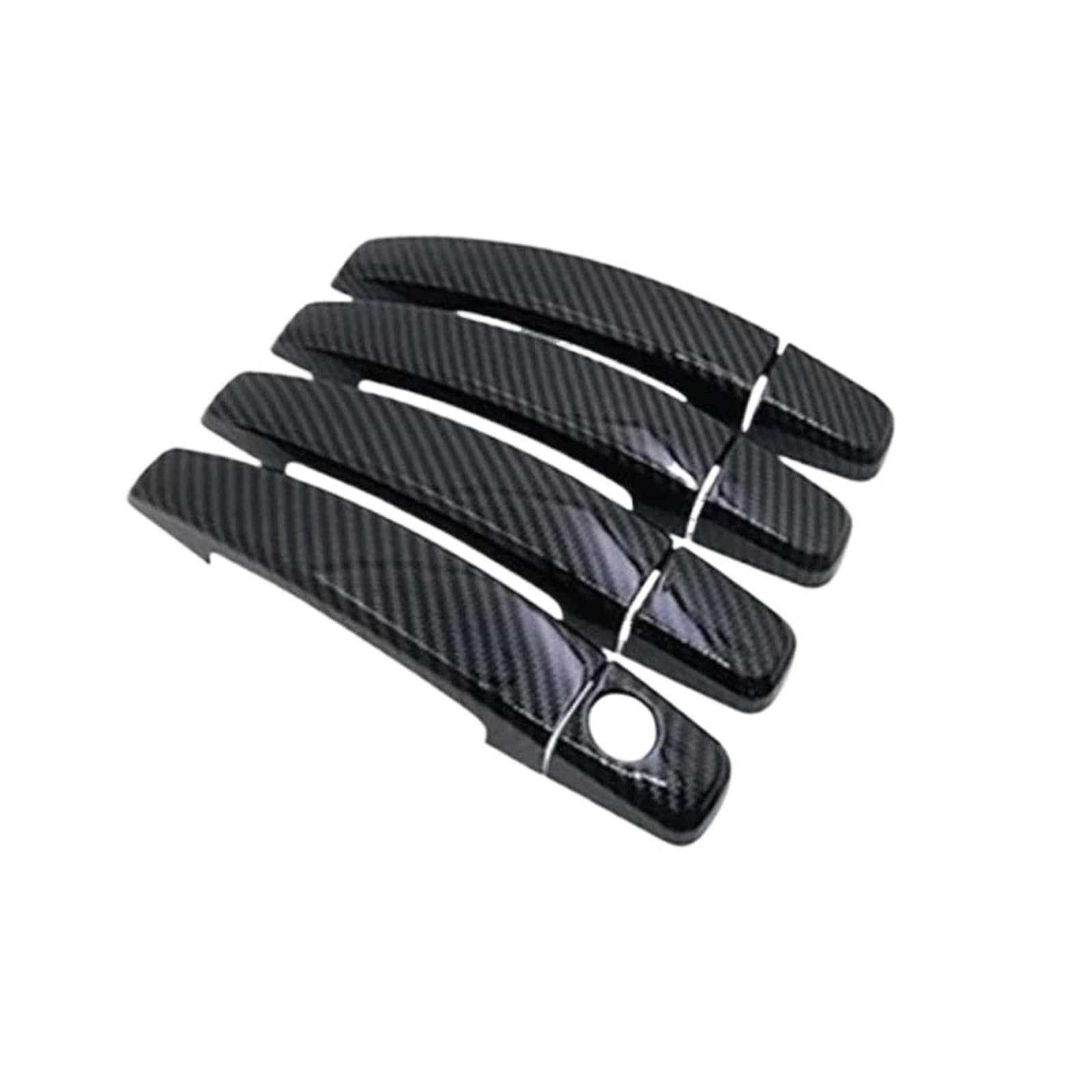 Cavinbdz 8Pcs Carbon Car Exterior Door Handle Sticker Trims Protection For Vauxhall For Opel For Corsa D S07 2006~2014 (8Pcs Carbon)