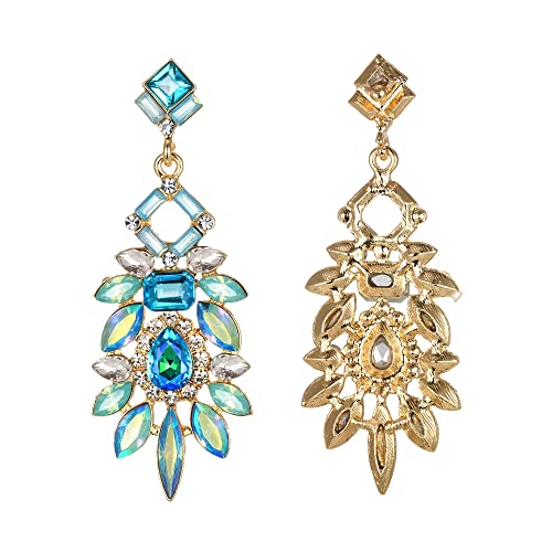 BriLove Art Deco Rhinestone Marquise Emerald Cut Rectangle Geometric Statement Earrings for Women4