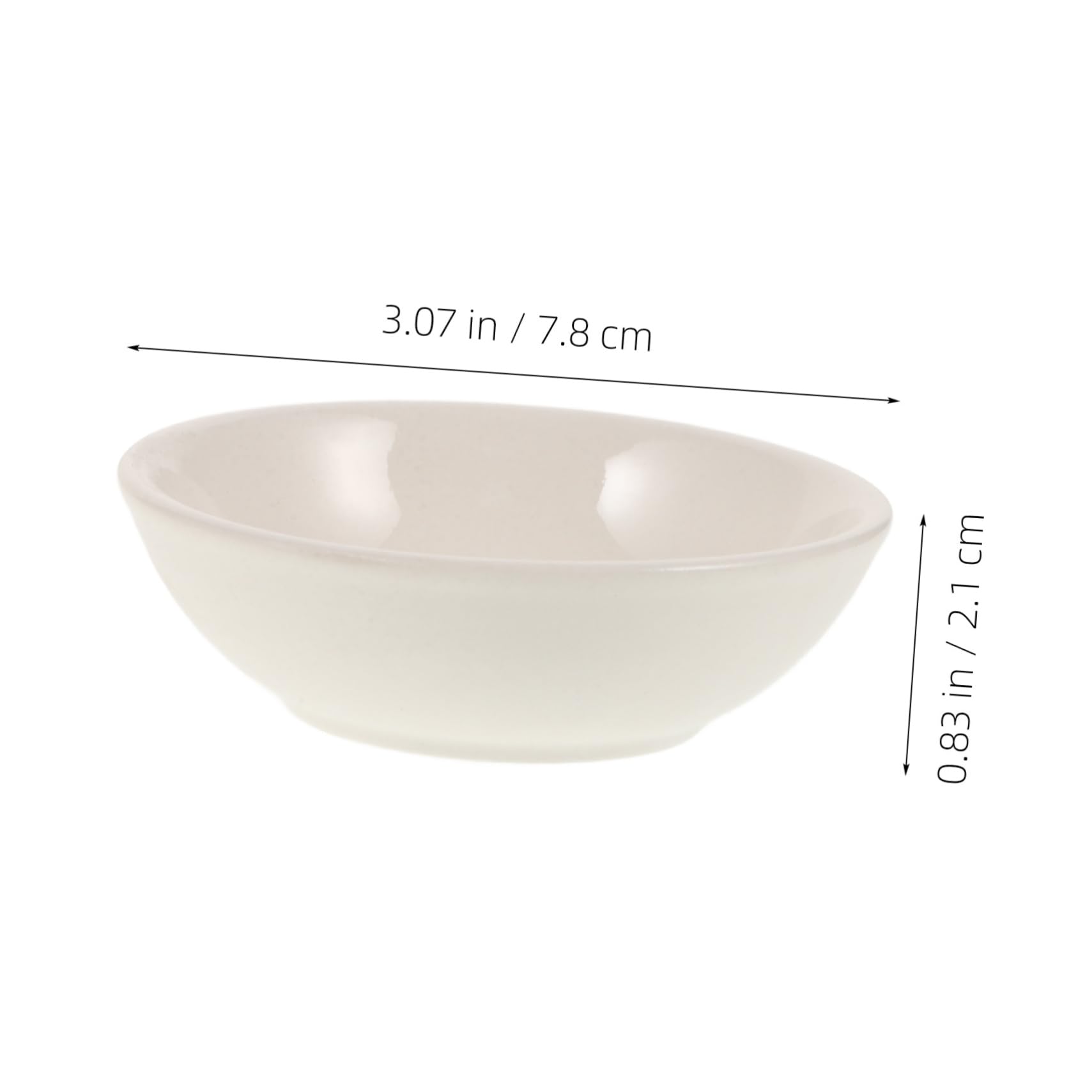 Unomor 4pcs Condiment Plate Snack Dip Bowls Soy Sauce Dish Sauce Dipping Bowls Sushi Dipping Bowls Dumpling Sauce Dish Round Sauce Dishes Snack Bowl Dipping Sauce Bowls White re-usable