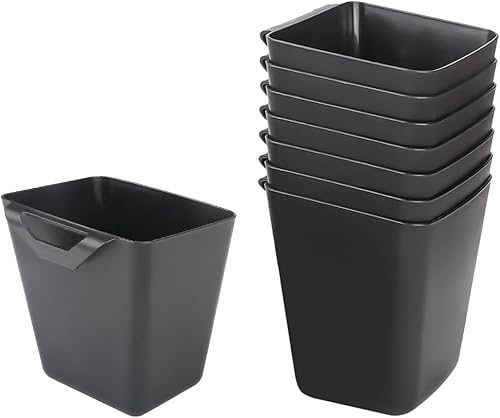 8 portavasos colgantes, accesorios de carrito rodante, accesorios de carrito utilitario para suministros de manualidades, cubos organizadores de