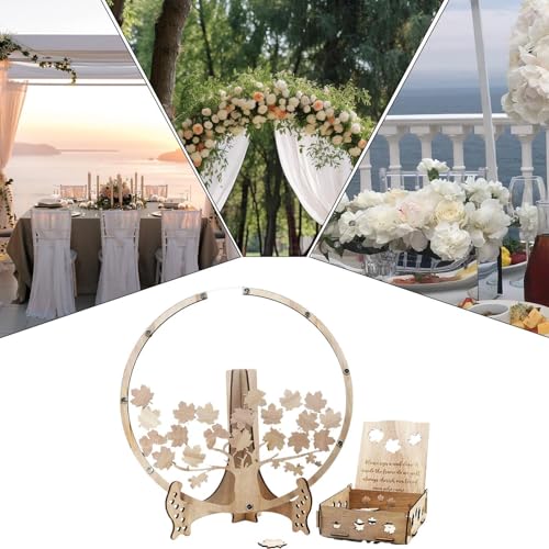 Livre d'or arbre pour mariage : ne cachez plus vos souvenirs, boîte de dépôt de réception - 5