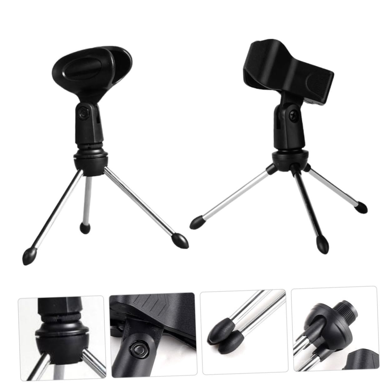 Hemobllo 2 piezas Soporte de Micrófono Ajustable Base Estable para Conferencias y Compatible con Micrófonos de PC Protección y Flexibilidad el Ángulo de