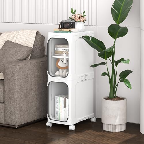 YVVVVY 20cm Bathroom Storage Cabinet, Waterproof Slim Towel 