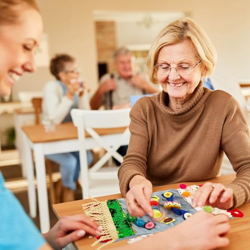 Nesteldecke für Demenzkranke,Demenz Beschäftigung,Spiele für Demenzkranke,Demenz Hilfsmittel,Demenzdecke Spielzeug für Alzheimer,Demenz, Autismus,Geschenke für Demenzkranke (GRAU)