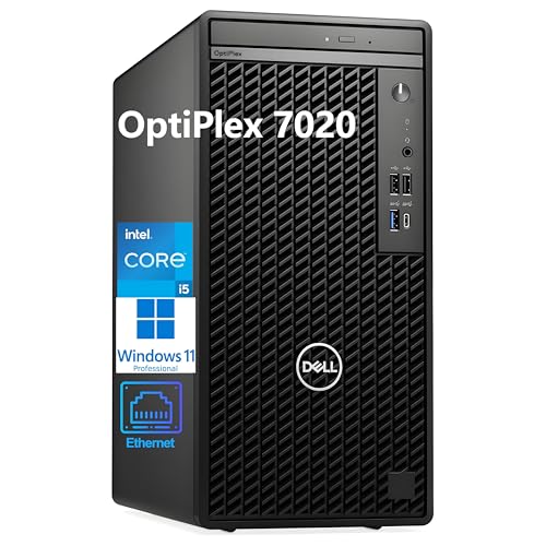 Dell OptiPlex 7020 Tower 7000 Business Desktop Computer, Intel 6-Core i5-12500 (Beat i7-11700), 32GB DDR5 RAM, 1TB PCIe SSD, DVDRW, WiFi, RJ-45, Type-C, HDMI, DisplayPort, Windows 11 Pro