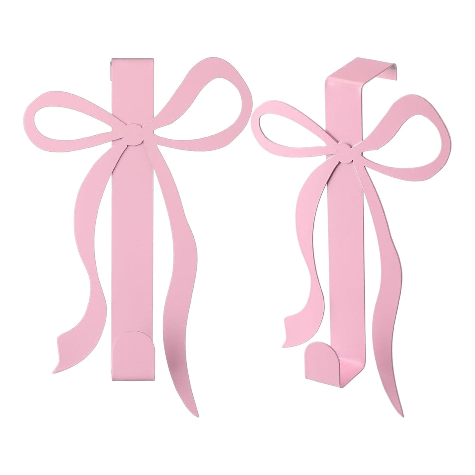 ZEPFJHE Of 2 Practical Bowknot Decorated Metal Hooks for Organizing Small Space Strong Door Hanger for Hanging Bags Space Saving Fasteners