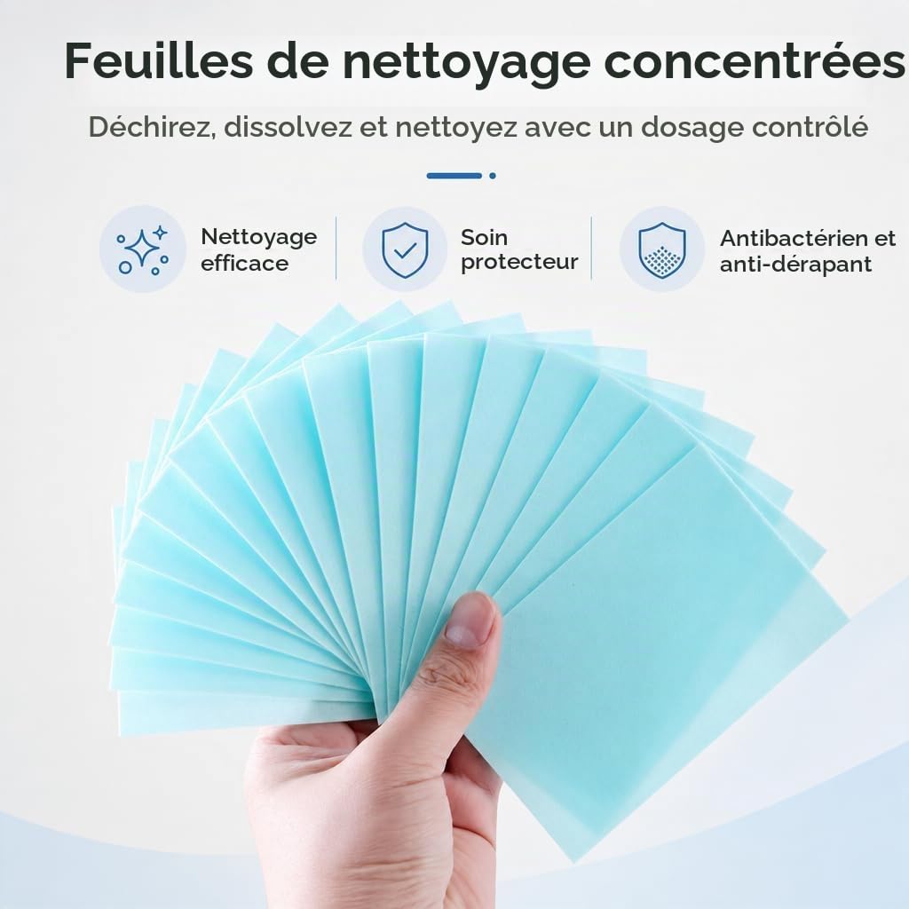 30PCS Multi-Effect Floor Clean Tablets,Floor Cleaning Tablets Multi-surface Cleaner,Tablettes Parfumées Puissantes,Solution de Nettoyage pour Serpillière,Nettoyant Pour Serpillière Et Sols