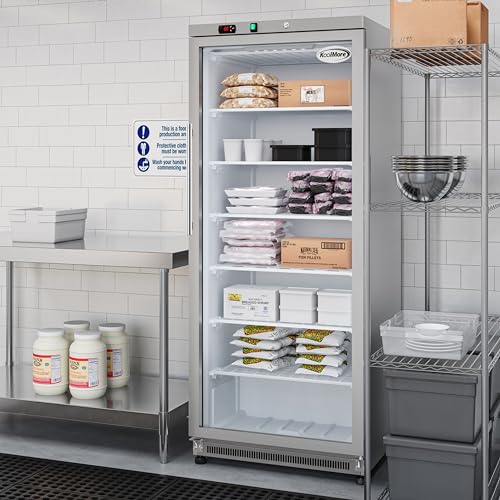 Image of KoolMore 21 Cu. Ft. Commercial Freezer with Glass Door in White - Manual Defrost (KM-FMD20WGD)