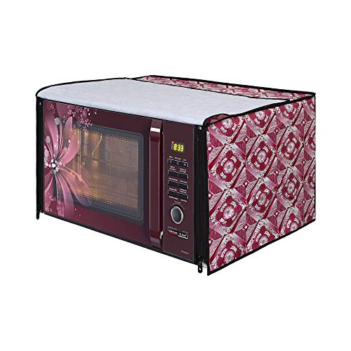 Image of DREAM KING Stylish Design & Printed Microwave Oven Cover Full Closure |waterproof & Dustproof Oven Cover Suitable for All Models - Multicolour SA55