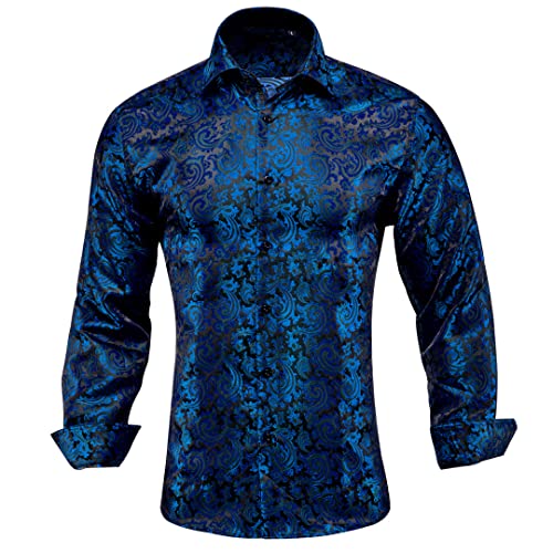 Chemise en soie tissée homme Suwequest Cy-1013 taille L à manches longues