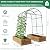 BAXAM Garden Trellis Arch 7FT PP-Coated Stainless Steel Metal Extra Tall Cucumber Trellis Arch Garden Arch Trellis for Climbing Plants Outdoor Vegetable Trellis with Trellis Netting