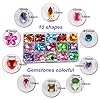 DISSONA Self Adhesive Gems Jewels for Kids Crafts Rhinestones Jumbo Crystal Stickers10 Shapes DIY Size :10mm to 20mm with Glue Stickers in Flat Back for Arts & Crafts Projects (500) Color at Random #2