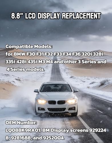 Image of LQ088K9RA01 8.8 inch LCD Display Screen Replacement for 2012-2017 BMW L7 CID High 3 4 Series F30 F31 F32 F33 F34 F36 OEM Information Display 9292248 (NO Glass Panel)