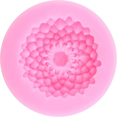 Miniatura 6 de Mujiang Moldes de silicona de flores de crisantemo, molde de fondant de flores de margarita, molde de caramelo de girasol, molde de piruleta para