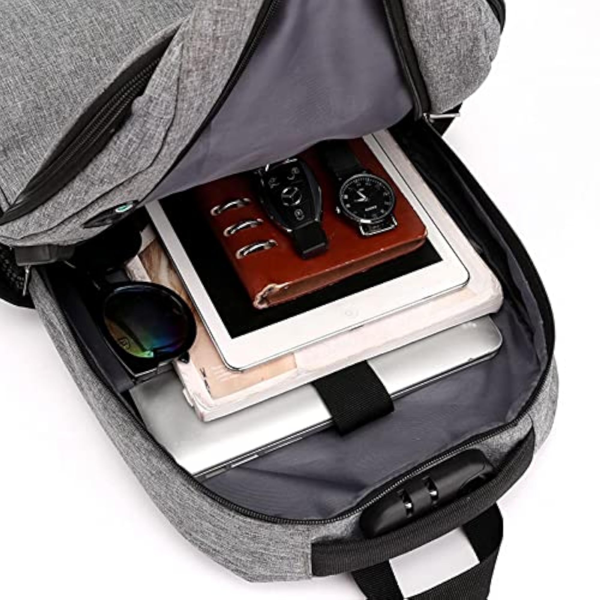 Rechargeable Waterproof Nylon Oxford Cloth Laptop Backpack