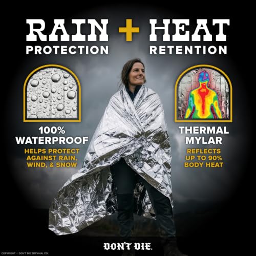 Emergency Blanket – 5 Pack – Thermal Mylar Foil Space Blankets - Image 2