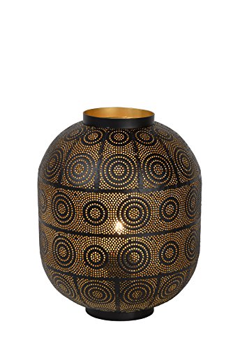 Lucide TAHAR - Lampe De Table - Ø 25 cm - Noir