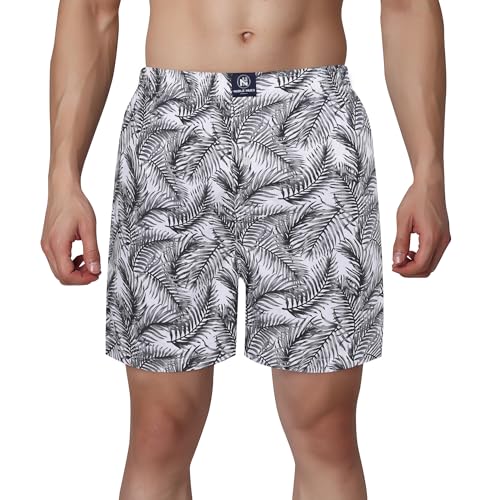 Men's Boxer Shorts, Comfortable Cotton Boxers, 100% Cotton Print Multicolor Boxers for Men, Multi Pack3