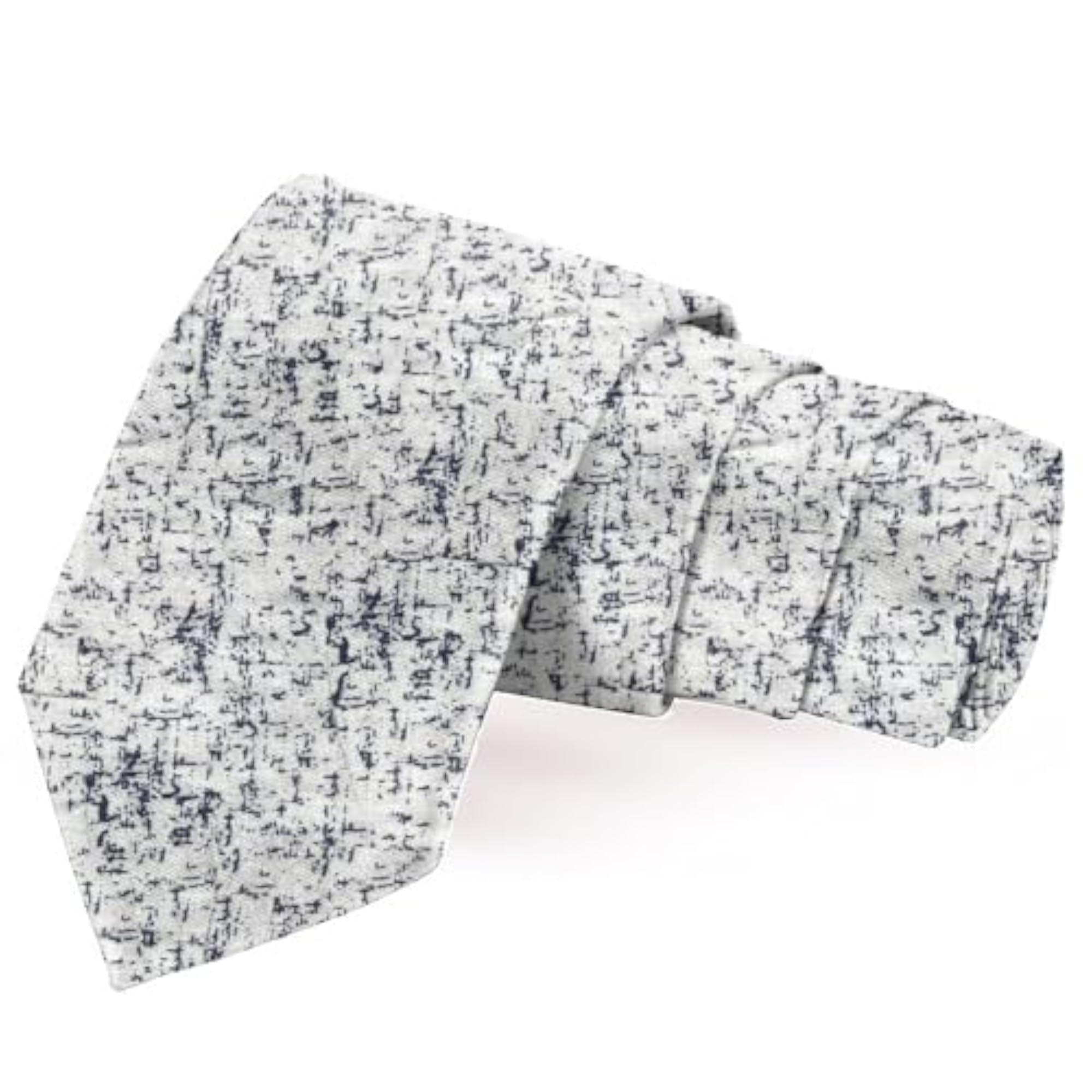 Printed Tie and Pocket Square Set with Natural Stone Cufflink