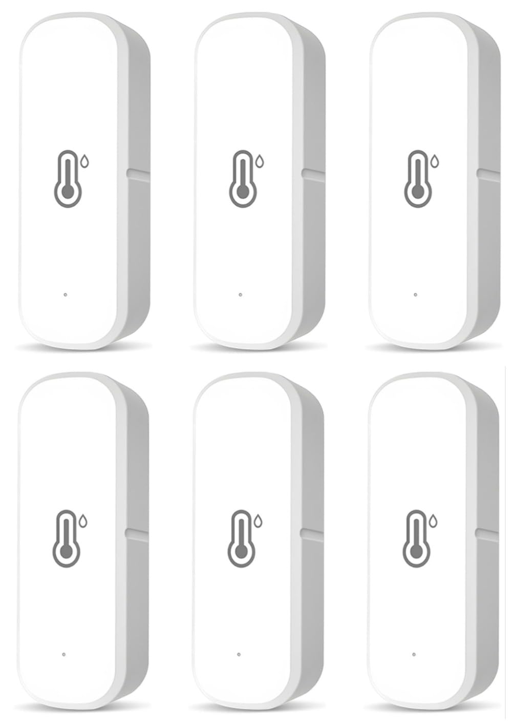 6 Stück Smart Temperatursensor Temperatur mit App Benachrichtigung und Datenspeicherung,für Weinkeller, Wlan Thermometer Hygrometer per App, für Zuhause Gewächshaus