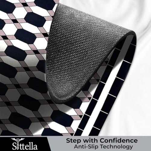 Image of SITTELLA Geometric Print Kitchen Floor Mat 45x100 CM