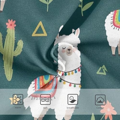 Cute White Llamas Colorful Green Girls Underwear Toddlers 2t Cotton Cute Panties Girl Flower Briefs Girls Undies3