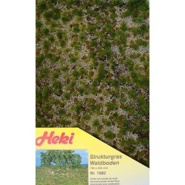 Heki 1882 Strukturgrasmatte, Waldboden, Größe: 19 x 30 cm, Mehrfarbig, S