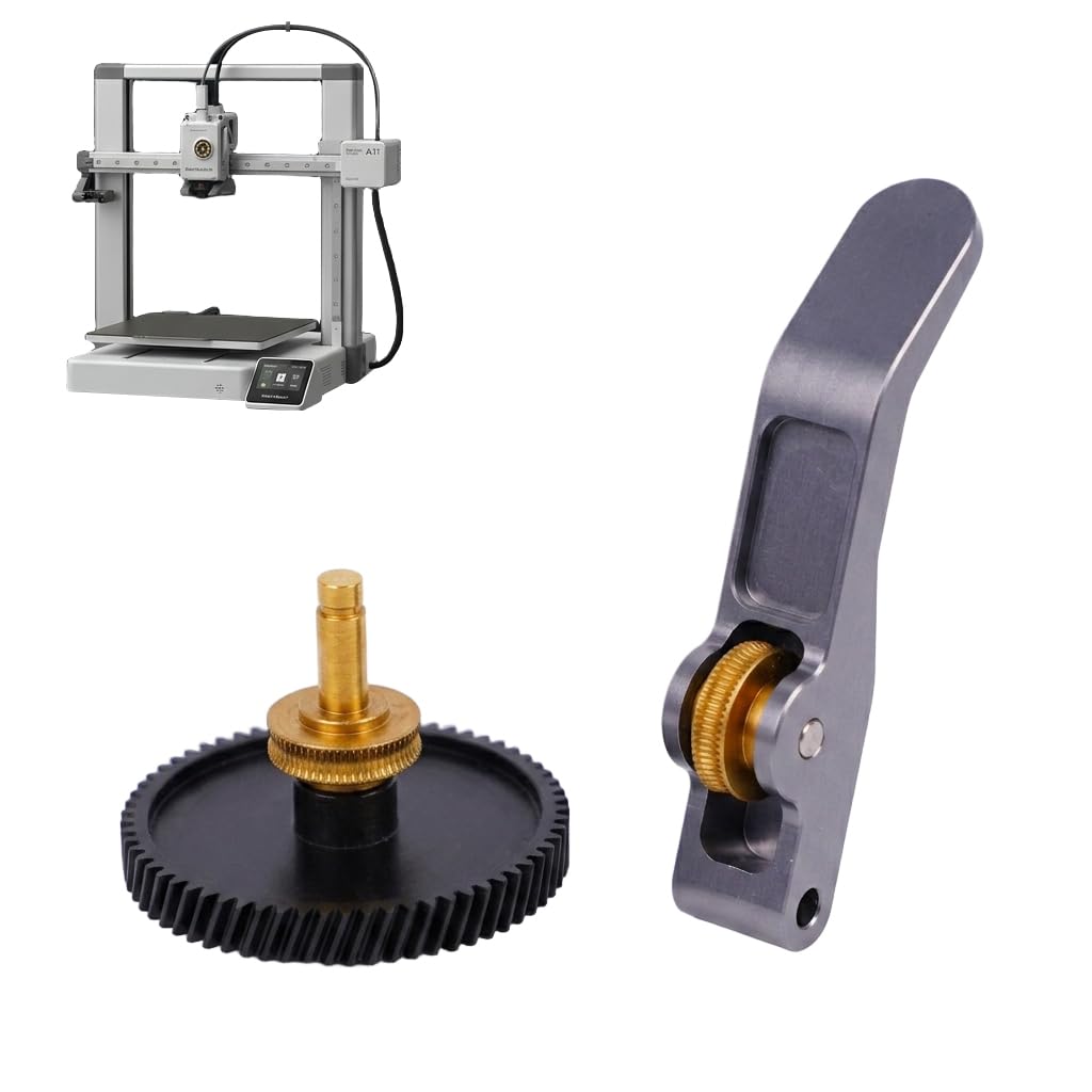 Serplex® Upgraded Extruder Gear Assembly Kit for Bambu Lab A1/A1 Mini 3D Printers, Brass & Aluminum Alloy Made, Smoother & More Durable Golden RNC Nano Coating Hardened Tool Steel Extruder Gear-picture-14