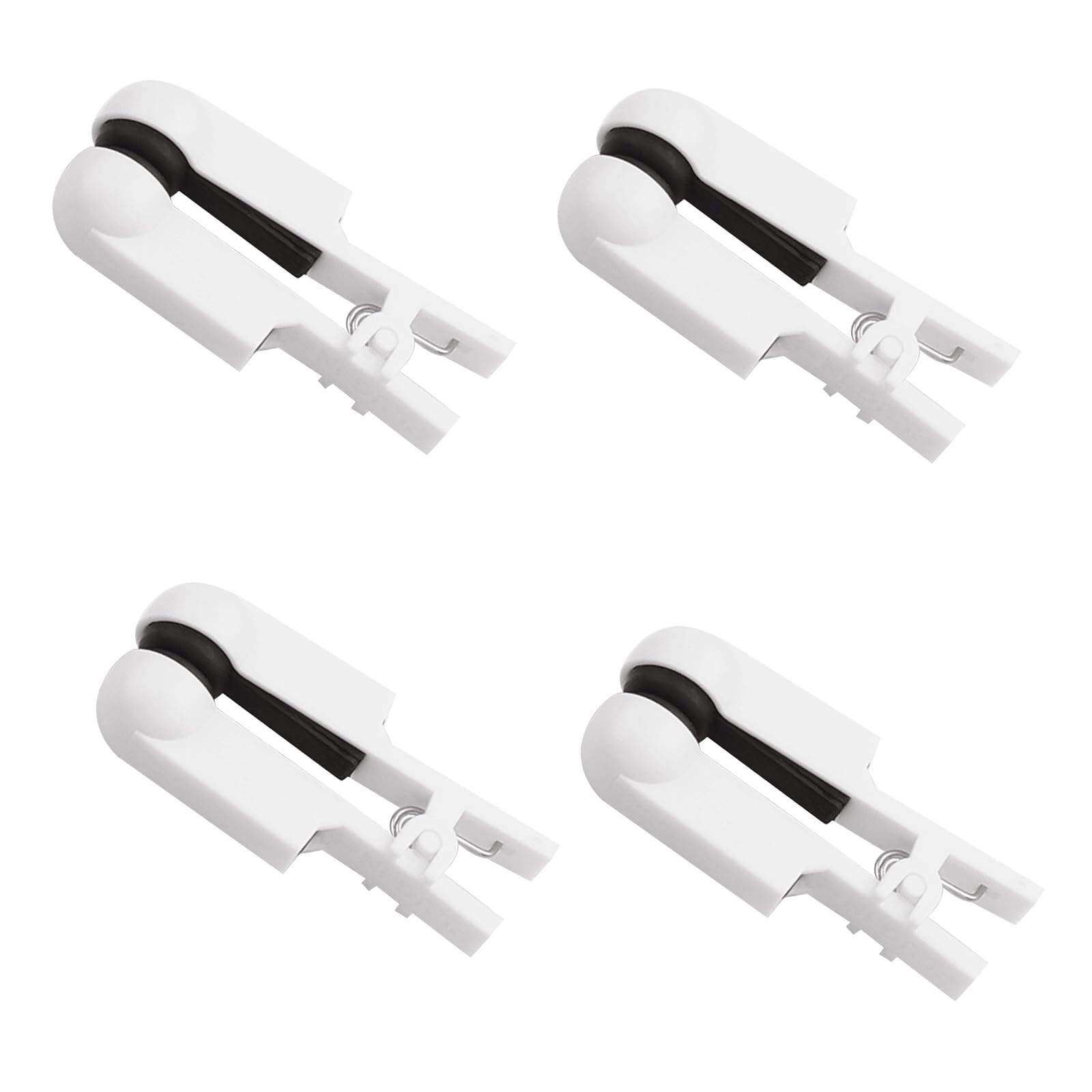 Pack 4 Electrodos Silicona Conductora, Clip Oreja 2mm y Conector 2.0mm, para Sueño, Recuperación Muscular y Relajación (Blanco, Clip para la oreja de doble cara)