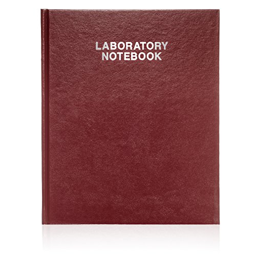 Scientific Notebook Company Case Bound, Model #2001Premium Research Laboratory Notebook, 192 Pages, Smyth Sewn, 9.25 X 11.25, 4x4 Grid (Burgundy Cover)