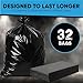Mini N Mod Contractor Garbage Bags 55 Gallon, Black Contractor Garbage Bag 3 Mil (32 Bags) Large 55-60 Gallon Trash Bags Heavy Duty Liners, Extra Large Trash Liners Construction, Industrial Bag
