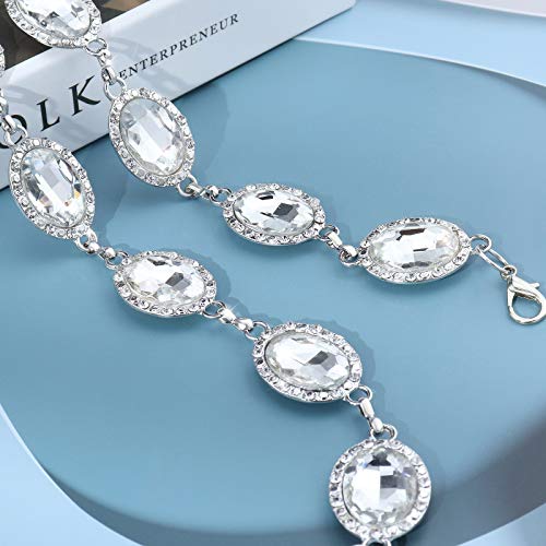 Chain Belt for Women Metal Waist Round Crystal Body Chain for Dress3