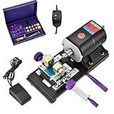 Lifancy 450W Pearl Drilling Machine High Efficiency Pearl Holing Machine for Coral Shell Amber Stone Silver with Foot Switch 110V