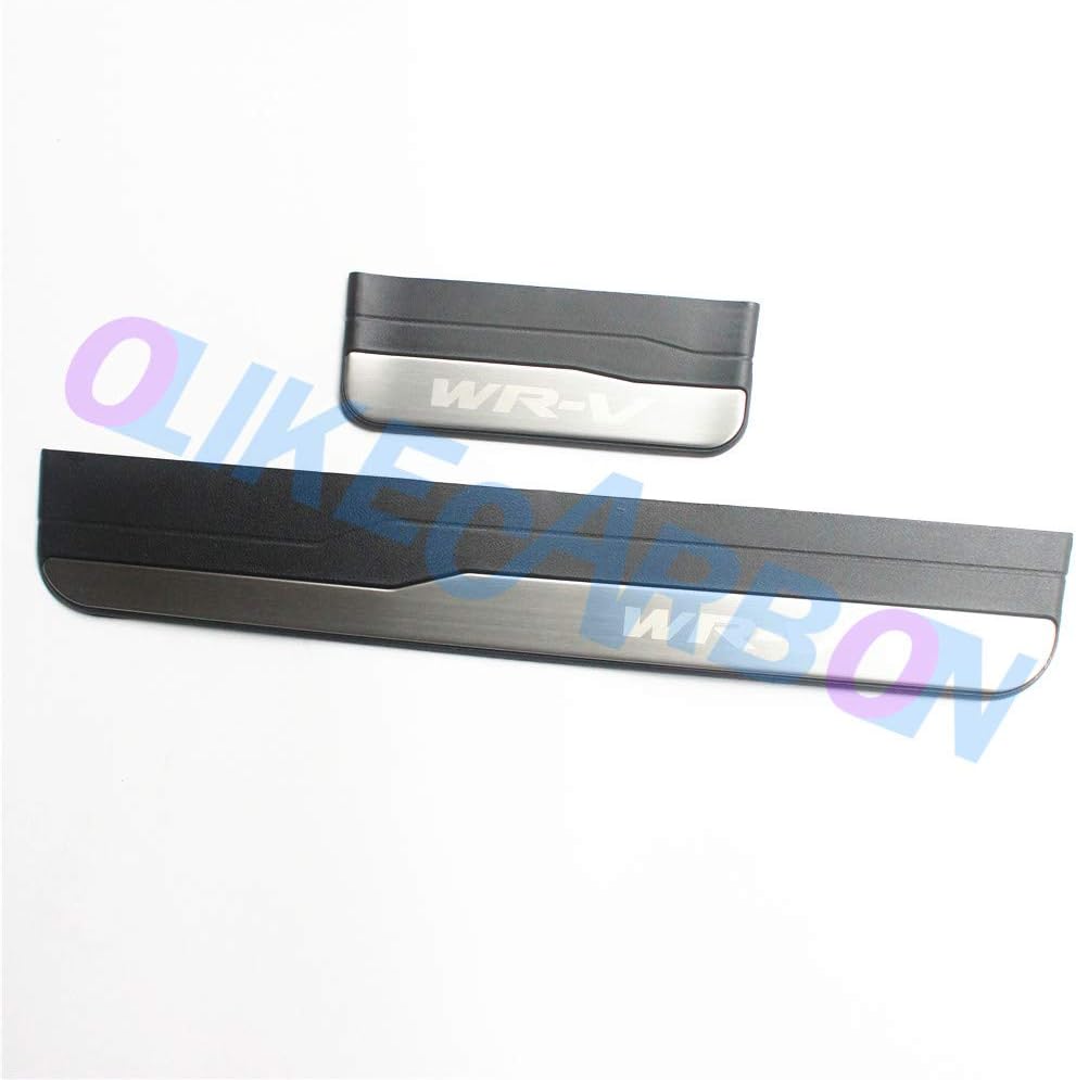 OLIKE for Honda WR-V WRV 2017-2020 Fashion Style Stainless Steel Door Sill Scuff Plate Guard Sills Protector Trim