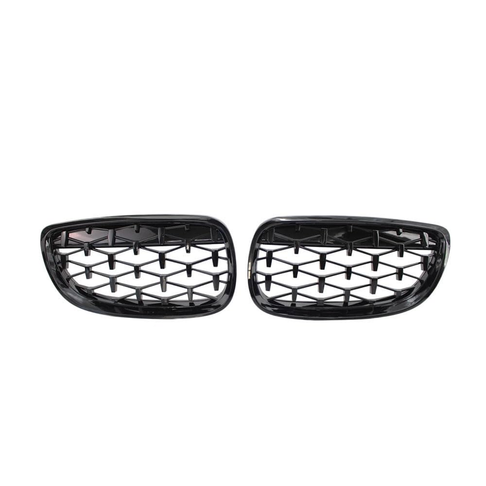 Grille avant calandre météore pour E92 E93 : Remplacement clipsable noir brillant - 8
