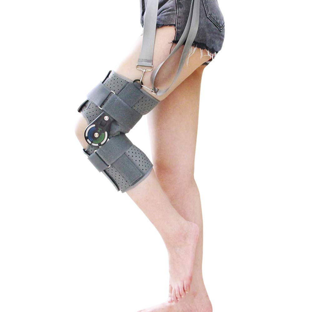 Bisagras Rodillera ortopedica - Estabilizador Tibial Abierto Ajustable para traumatismo Deportivo, esguince, Artritis, desgarro de menisco, lesión del ligamento,S
