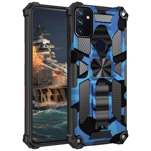 xinyunew Funda para OnePlus Nord N100,Cubierta Carcasa [antigolpes Fundas ] Protección de Cuerpo Completo 360 Grados Militar para OnePlus Nord N100 Protectora Caso Cover (Producto) - Azul