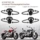 HISports 4 Stück Motorrad Spiegel Blindstopfen Universal Rot, Aluminium CNC Spiegelloch Schrauben M10 X 1,25 Rechts Und Linksgewinde Blindstopfen