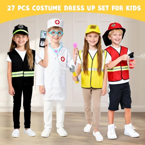 Disfraz infantil set 27 piezas bombero policía doctor miniatura 2