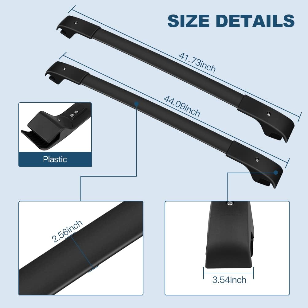 ECCPP Roof Rack Crossbars Compatible for Jeep for Cherokee 2014-2019 Cargo Racks Rooftop Luggage Canoe Kayak Carrier Rack - Max Load 165LBS Kayak Rack Accessories