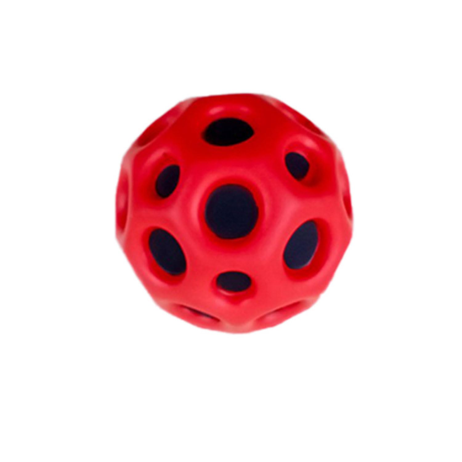 Space Ball with Extreme High Bounce, Bouncy Balls Hole Ball with High Resilience, Mini Bouncing Ball Foam Balls, Space Toys for Kids Party Bag Gifts (Red)