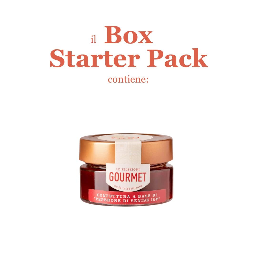 Tenuta Padì Peperone Crusco di Senise Igp Box Starter Pack | Peperoni Cruschi da friggere, già fritti in olio Extravergine di Oliva, Pasta, Polvere di Zafaran, Confettura e Peperoncino Lucano.