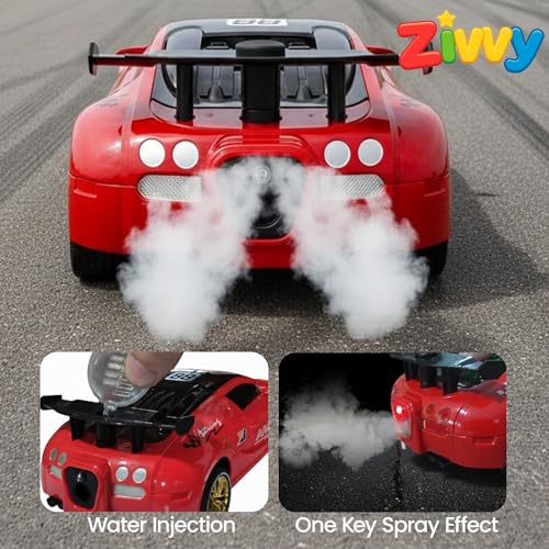 Image of Big Rechargeable Remote Control Car for Kids | 2.4GHz, LED Headlights, Spray Smoke,Up to 90 to 120 min Non-Stop Play Time, 150ft Remote Range, USB Charging, Anti-Skid Tyres, BIS Certified