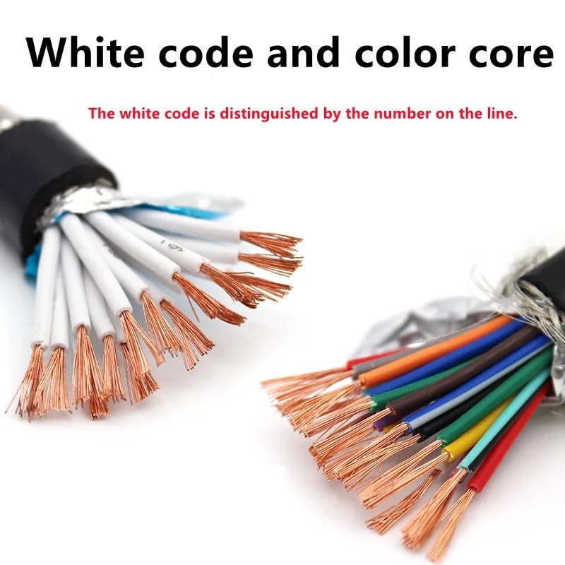 isolamento, Cavo schermato a 2 conduttori anti-interferenza 20AWG 18AWG filo in rame puro RVVP cavo di controllo 16/14/26AWG segnale da 1 metro(14 AWG)